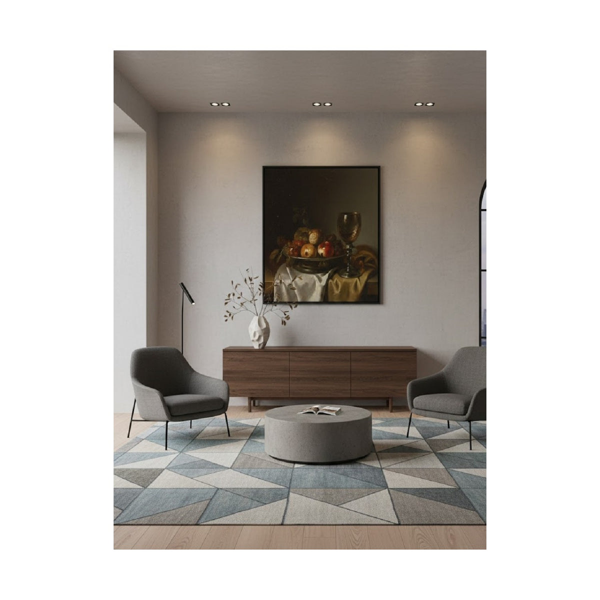 Safir Design Barok Tarzı Işık Oyunlu Meyve Kompozisyonu Çerçeveli Tablo
