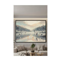 Safir Design Huzur Veren Pastel Tonlarda Mistik Doğa Manzaralı Çerçeveli Tablo