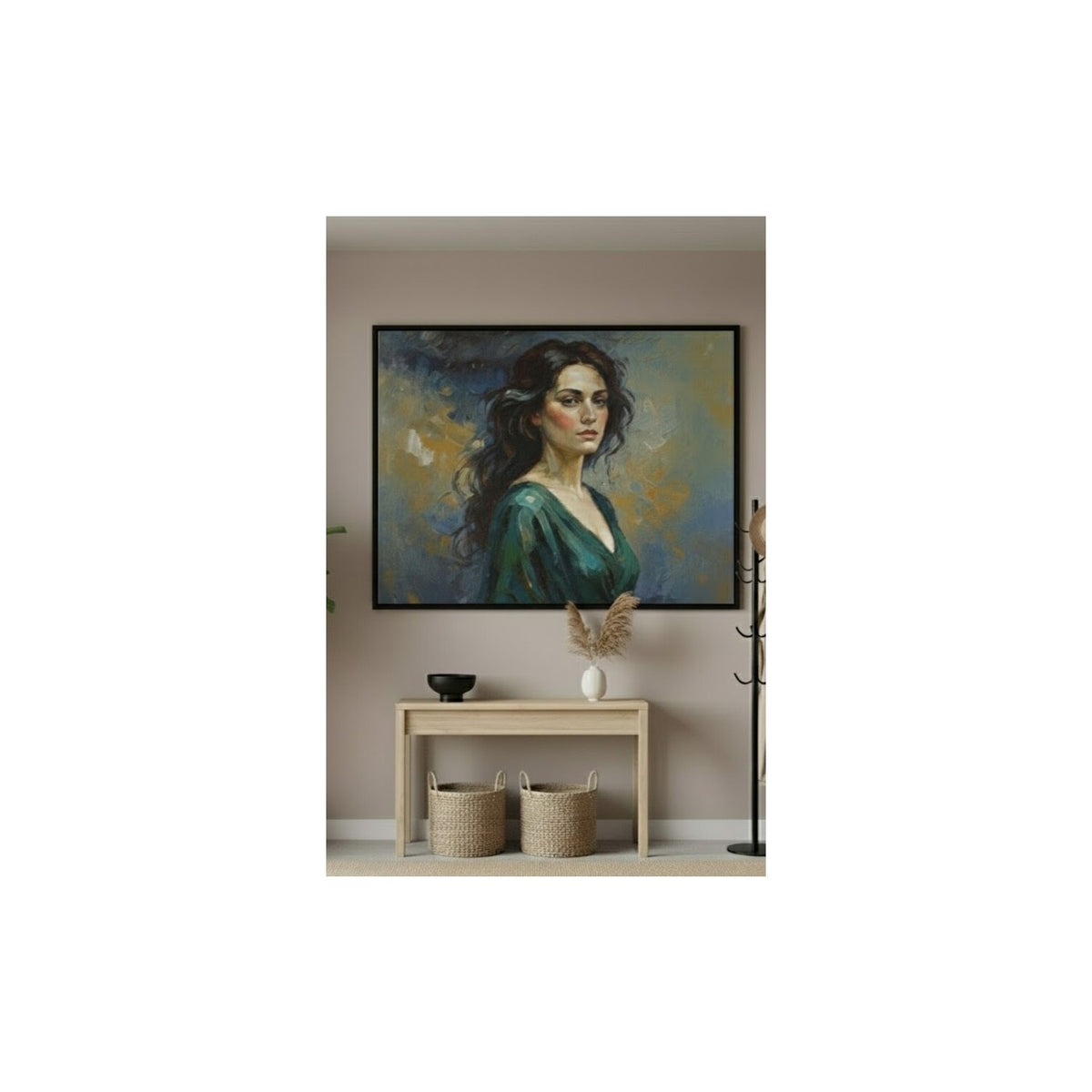 Safir Design Modern Sanat Kadın Portresi Çerçeveli Tablo