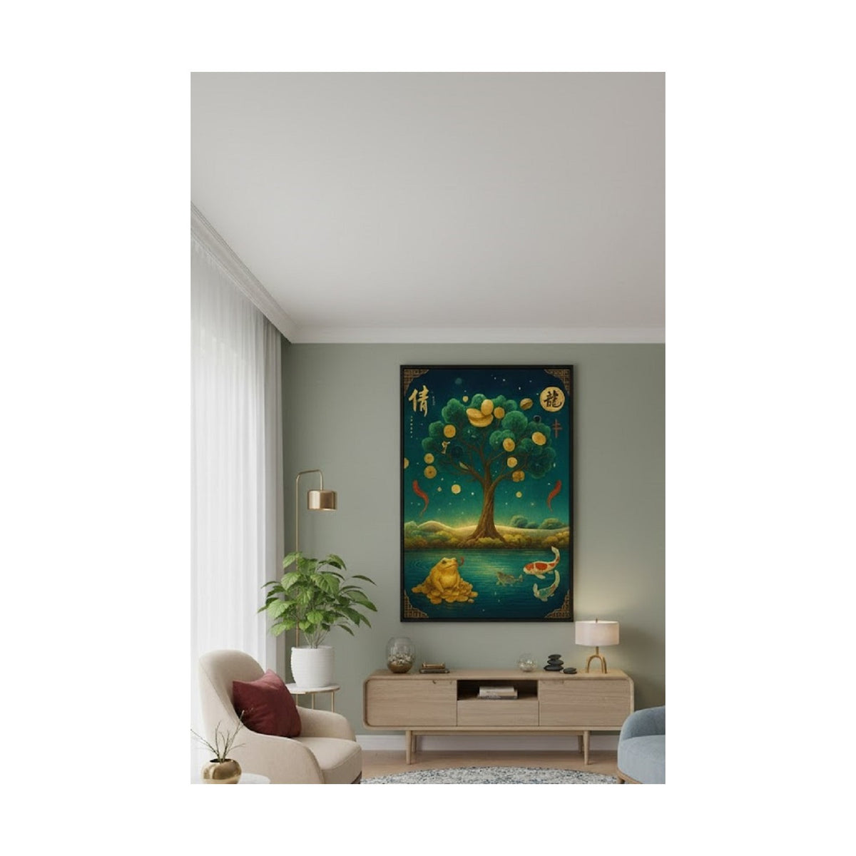 Safir Design Evinize Bolluk Bereket ve Pozitif Enerji Katın Para Bolluk Bereket Getiren Çerçeveli Şans Tablosu