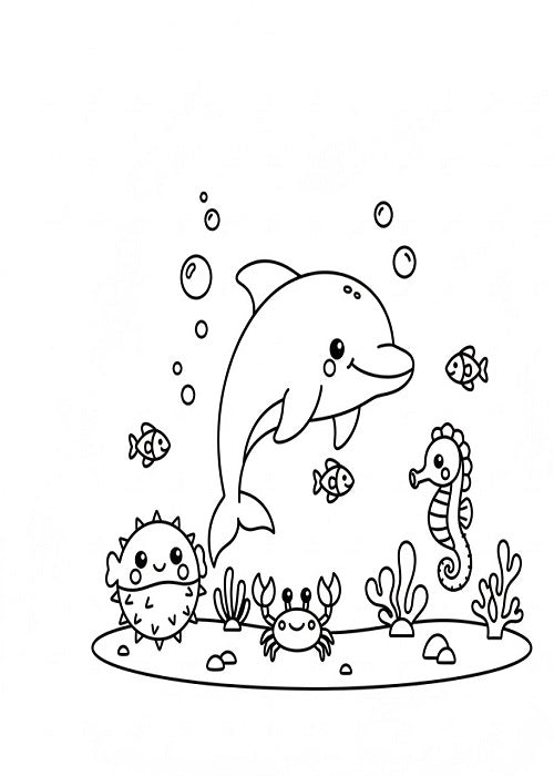 Safir Design Okul Öncesi Dev Boyama Rulosu Alternatifi 8’li Set Hayvanlar ve Doğa Temalı