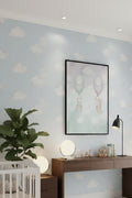Safir Design Sevimli Fil ve Zürafa Uçan Balon Çerçeveli Tablo