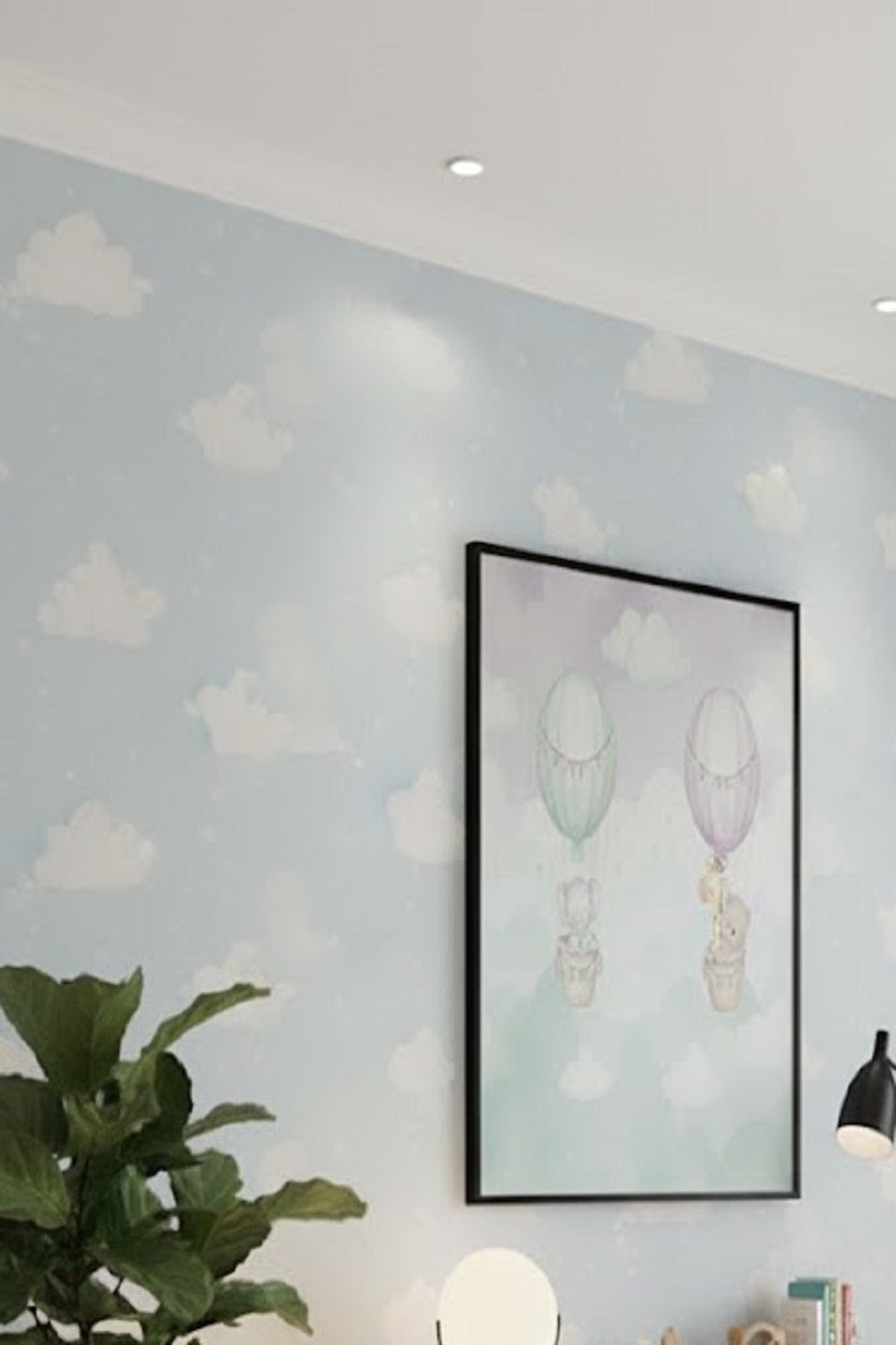 Safir Design Sevimli Fil ve Zürafa Uçan Balon Çerçeveli Tablo