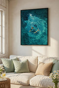 Safir Design Mavi Deniz Temalı Şık Çerçeveli Tablo
