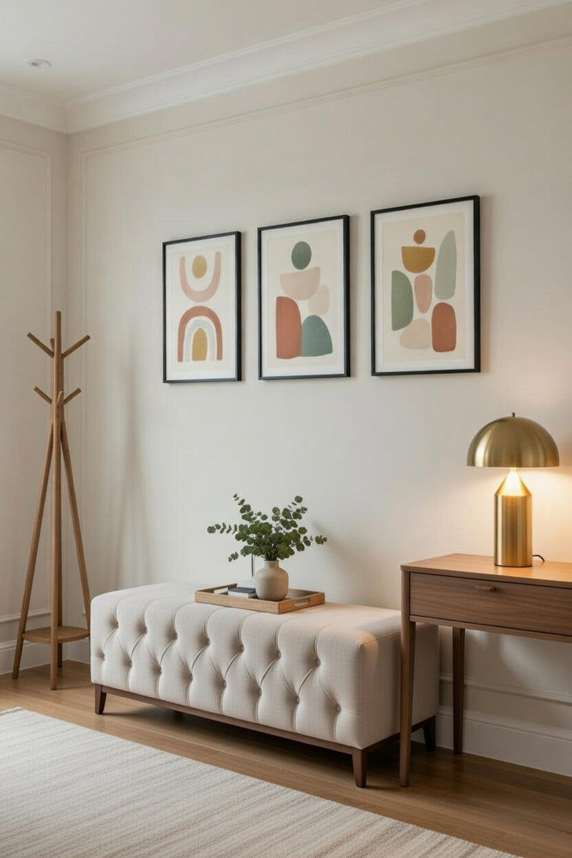 Safir Design Modern Boho 3'lü Çerçeveli Tablo Seti