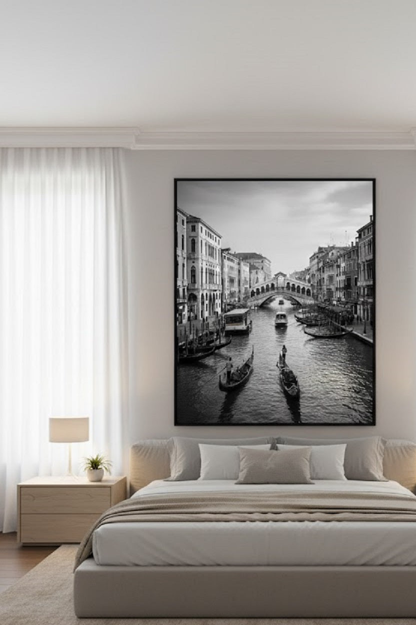 Safir Design Modern Venedik Manzarası Çerçeveli Tablo