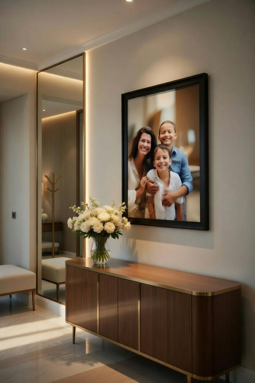 Lüks Siyah Masif Ahşap Çerçeve - Modern Duvar Fotoğraf Çerçevesi