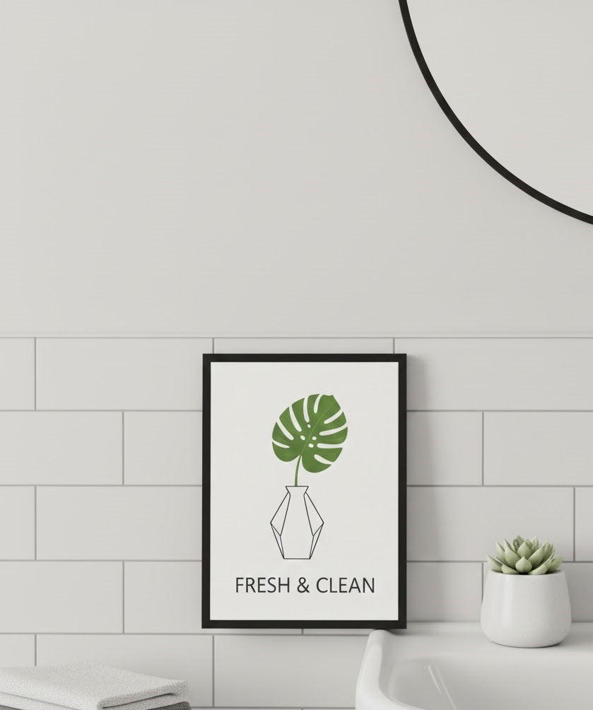 Safir Design Modern Banyo ve Spa Dekoru Siyah Çerçeveli Tablo