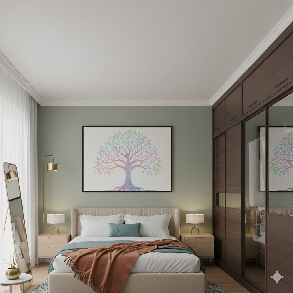 Safir Design Hayat Ağacı Çerçeveli Duvar Tablosu