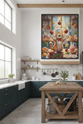 Safir Design Aşçı Kedi Çerçeveli Tablo