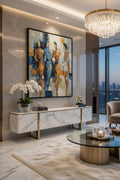 Safir Design Modern Soyut Kadın Silüetli Çerçeveli Tablo