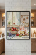 Safir Design Mutlu Mutfak Konseptli Nostaljik Çerçeveli Tablo
