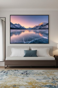 Safir Design Gün Batımı Dağ Manzaralı Modern Çerçeveli Tablo