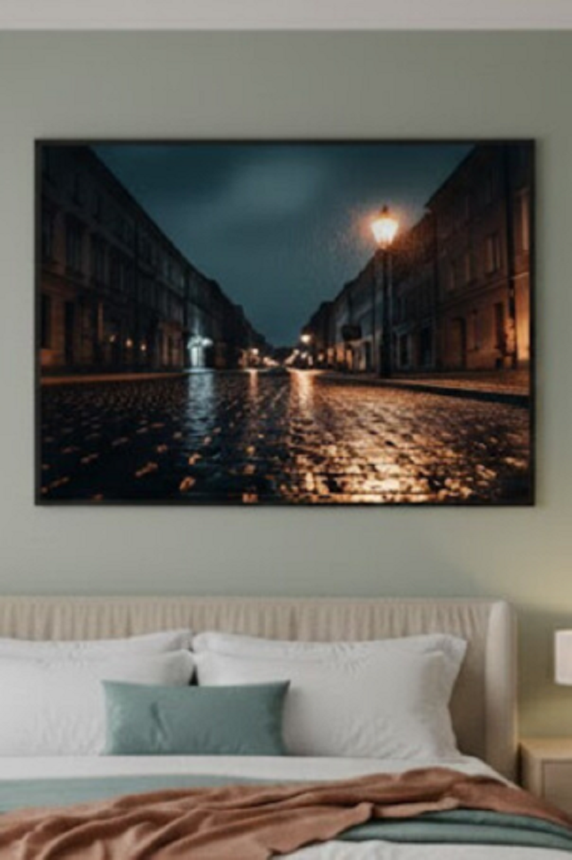 Safir Design Işıltılı Gece Çerçeveli Tablo