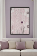 Safir Design Pastel Pembe Çiçek Çerçeveli Tablo