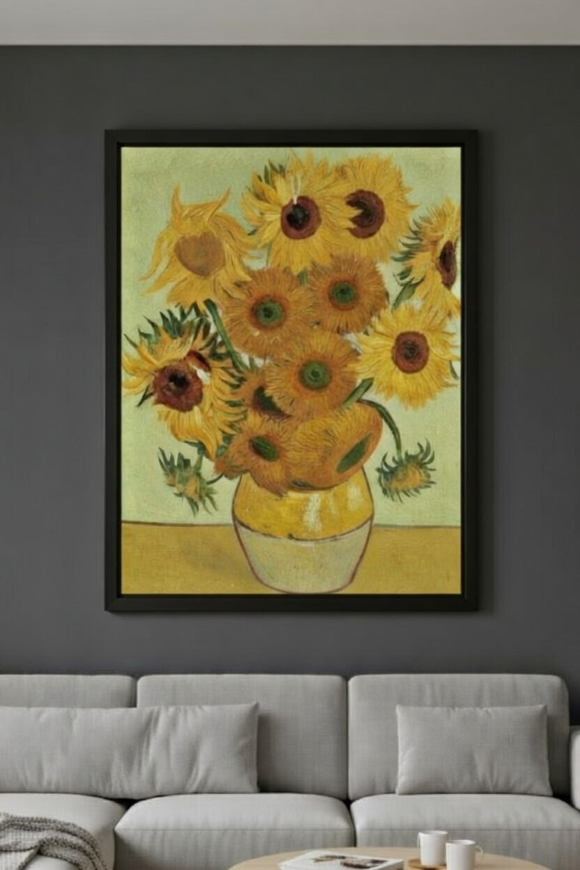 Safir Design Sarı Ayçiçekleri Çerçeveli Tablo