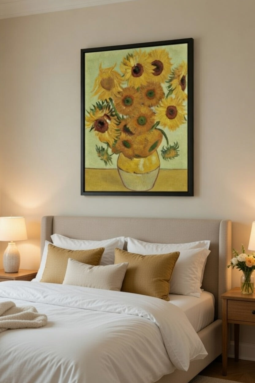 Safir Design Sarı Ayçiçekleri Çerçeveli Tablo