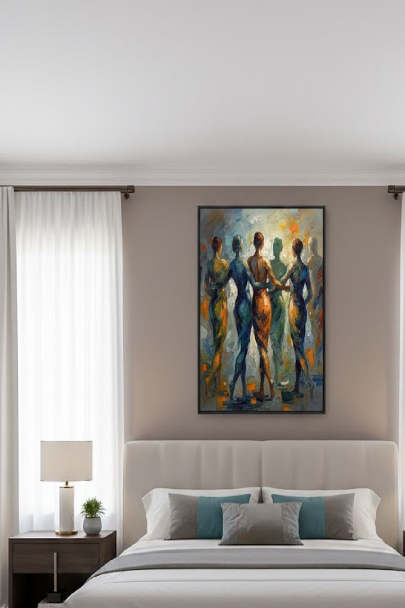 Safir Design Modern Figürler Temalı Şık Çerçeveli Tablo