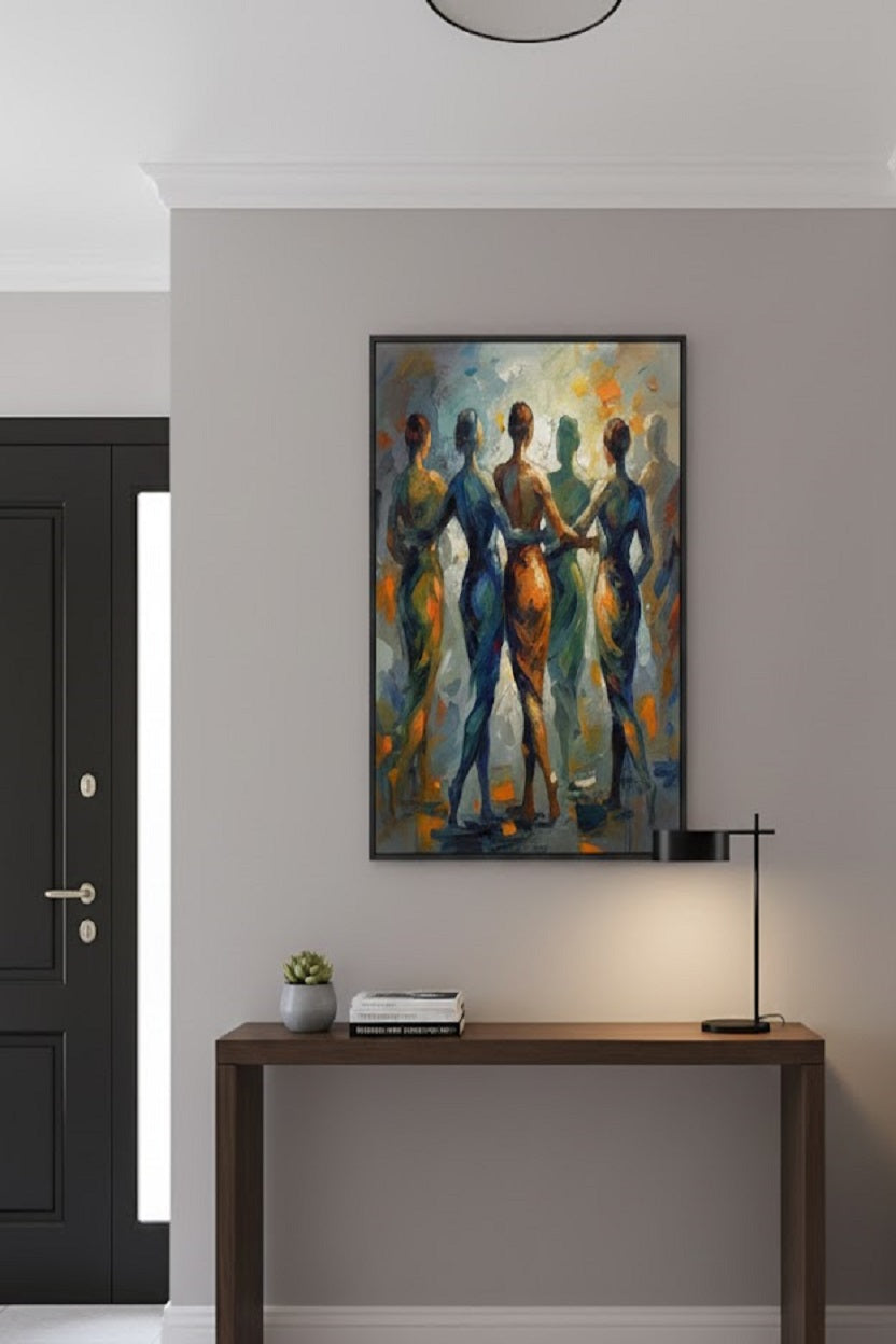 Safir Design Modern Figürler Temalı Şık Çerçeveli Tablo