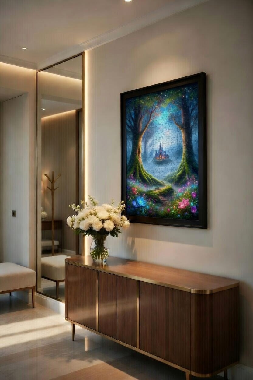 1000 Parçalık Puzzle Çerçevesi - Siyah Ahşap Çerçeve (50x70 cm)