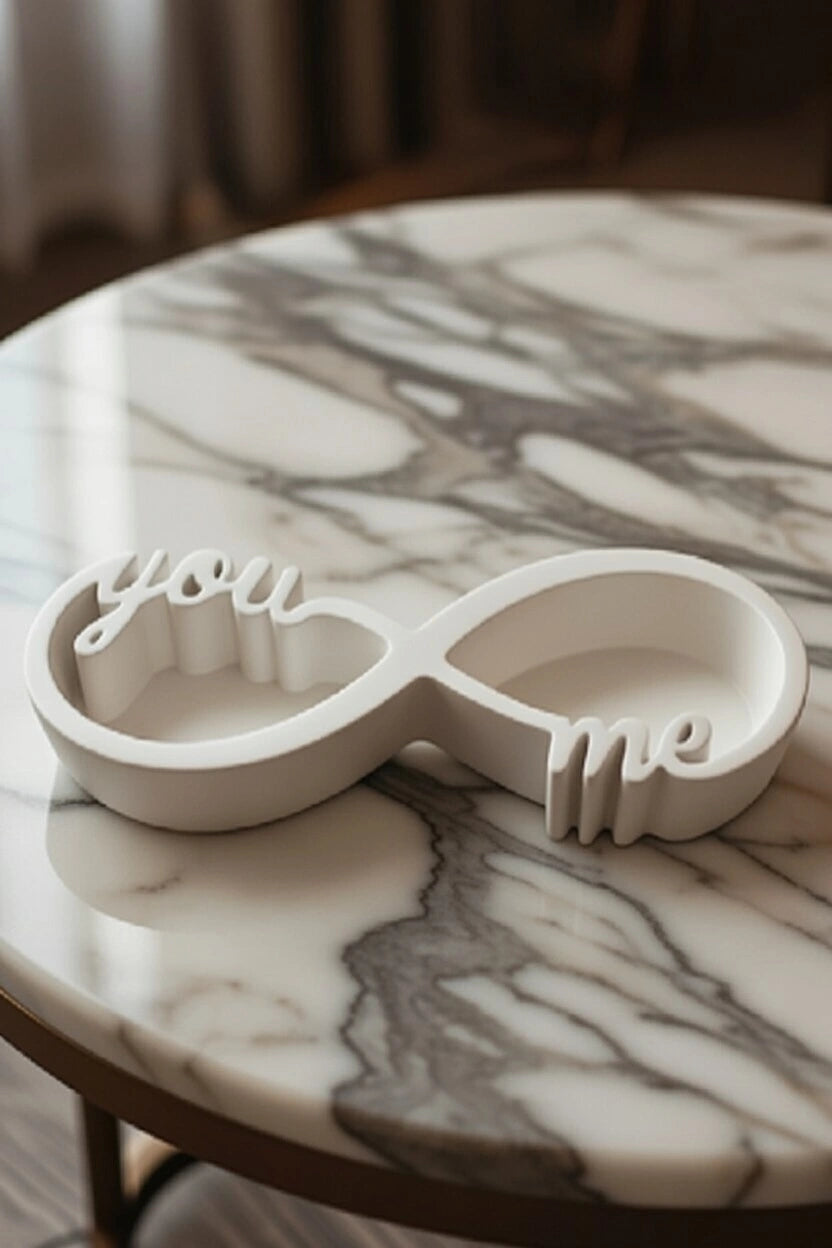 Safir Design Romantik Sonsuzluk You & Me Obje - Minimalist Sonsuzluk Tasarımı Dekoratif Obje