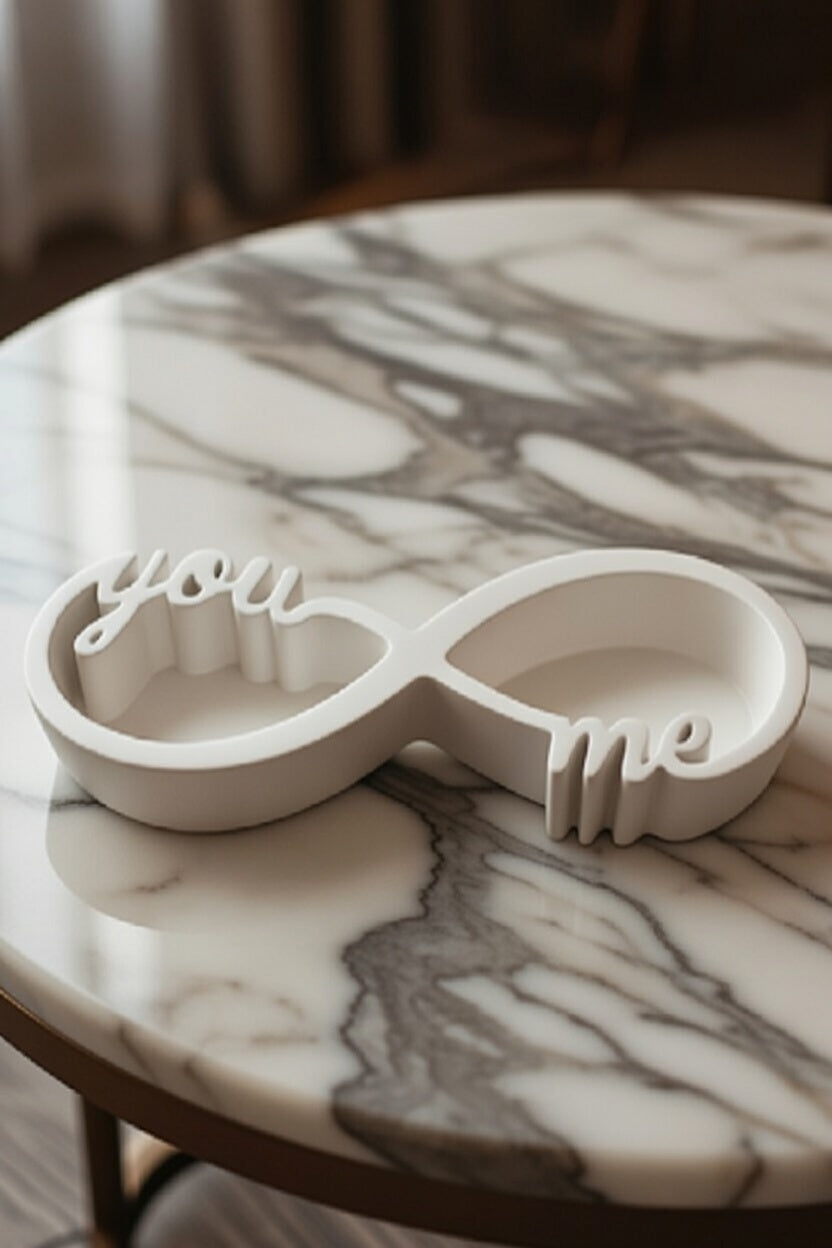 Safir Design Romantik Sonsuzluk You & Me Obje - Minimalist Sonsuzluk Tasarımı Dekoratif Obje