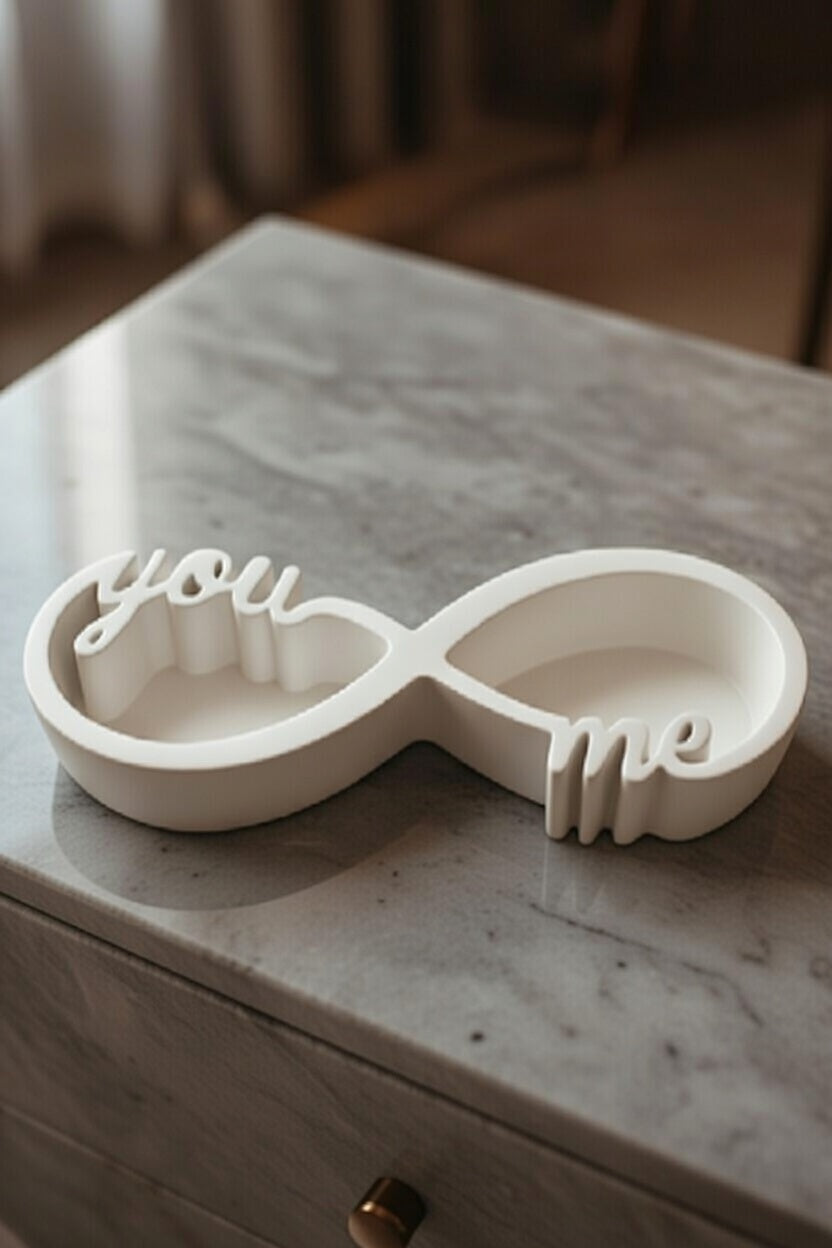 Safir Design Romantik Sonsuzluk You & Me Obje - Minimalist Sonsuzluk Tasarımı Dekoratif Obje