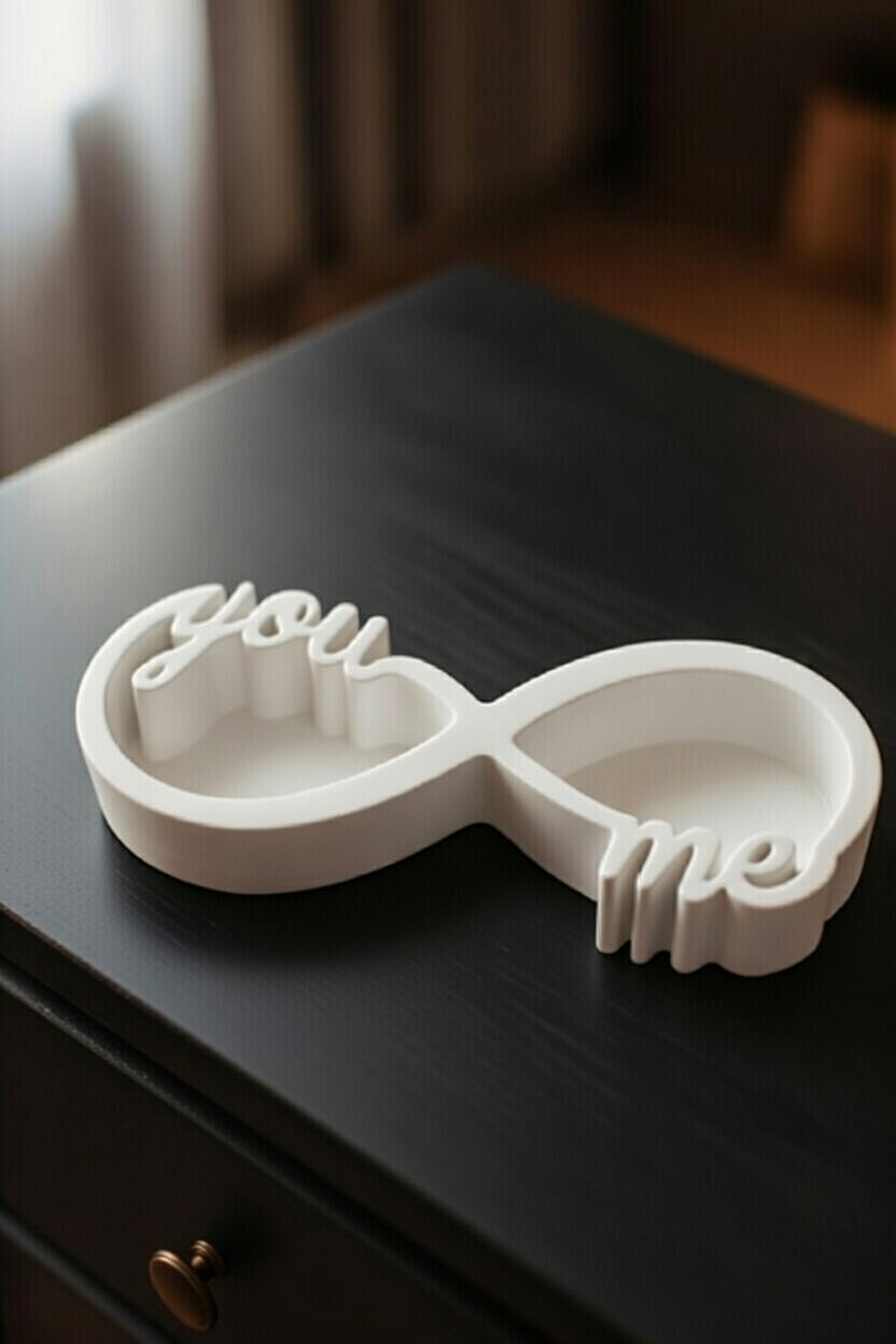 Safir Design Romantik Sonsuzluk You & Me Obje - Minimalist Sonsuzluk Tasarımı Dekoratif Obje