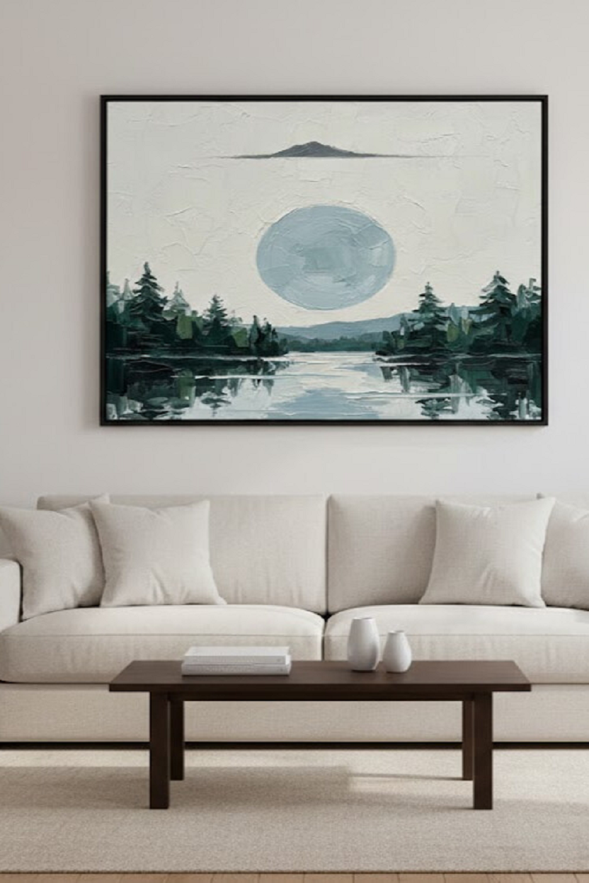 Safir Design Modern Soyut Doğa Temalı Çerçeveli Tablo