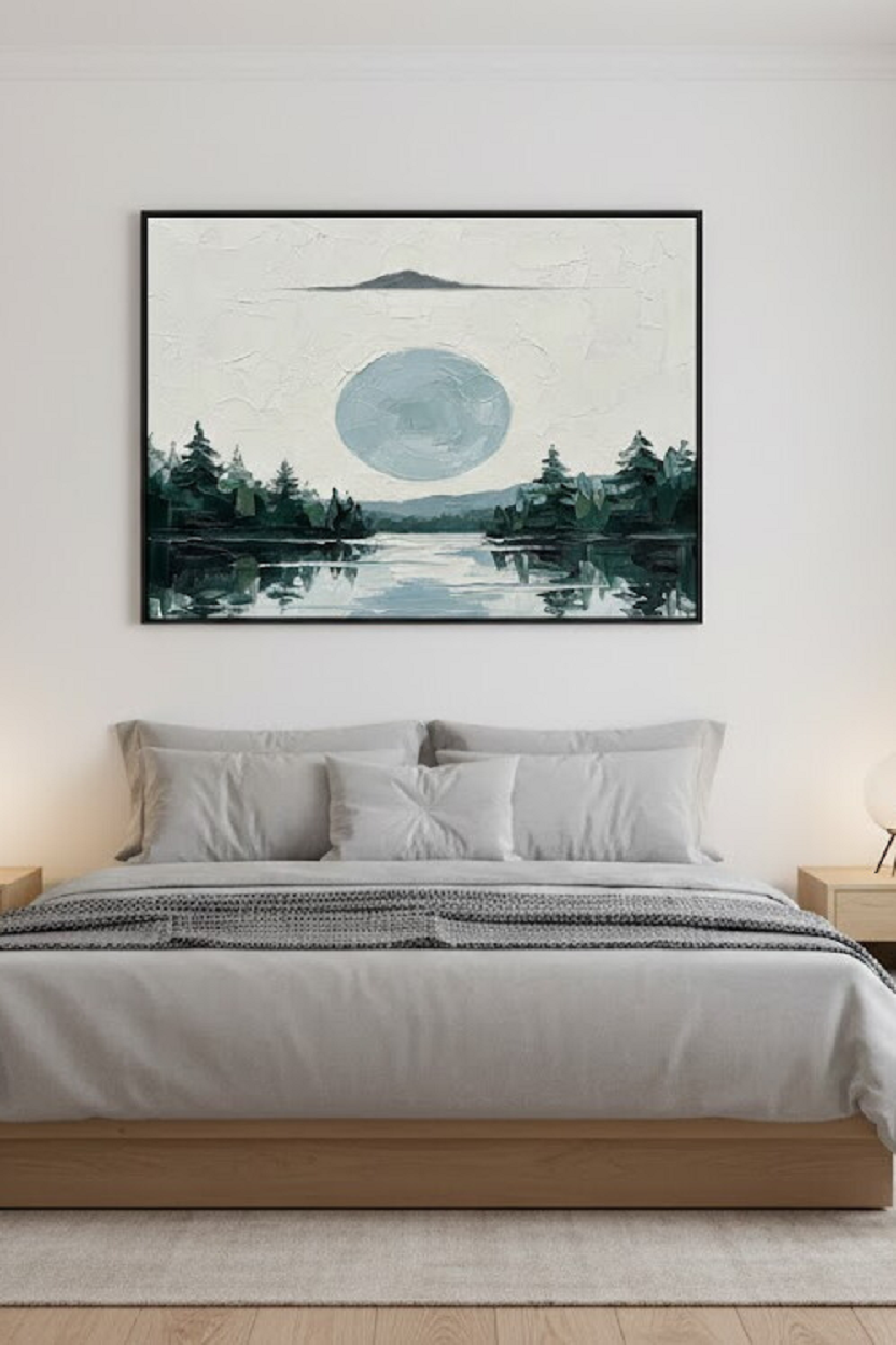 Safir Design Modern Soyut Doğa Temalı Çerçeveli Tablo