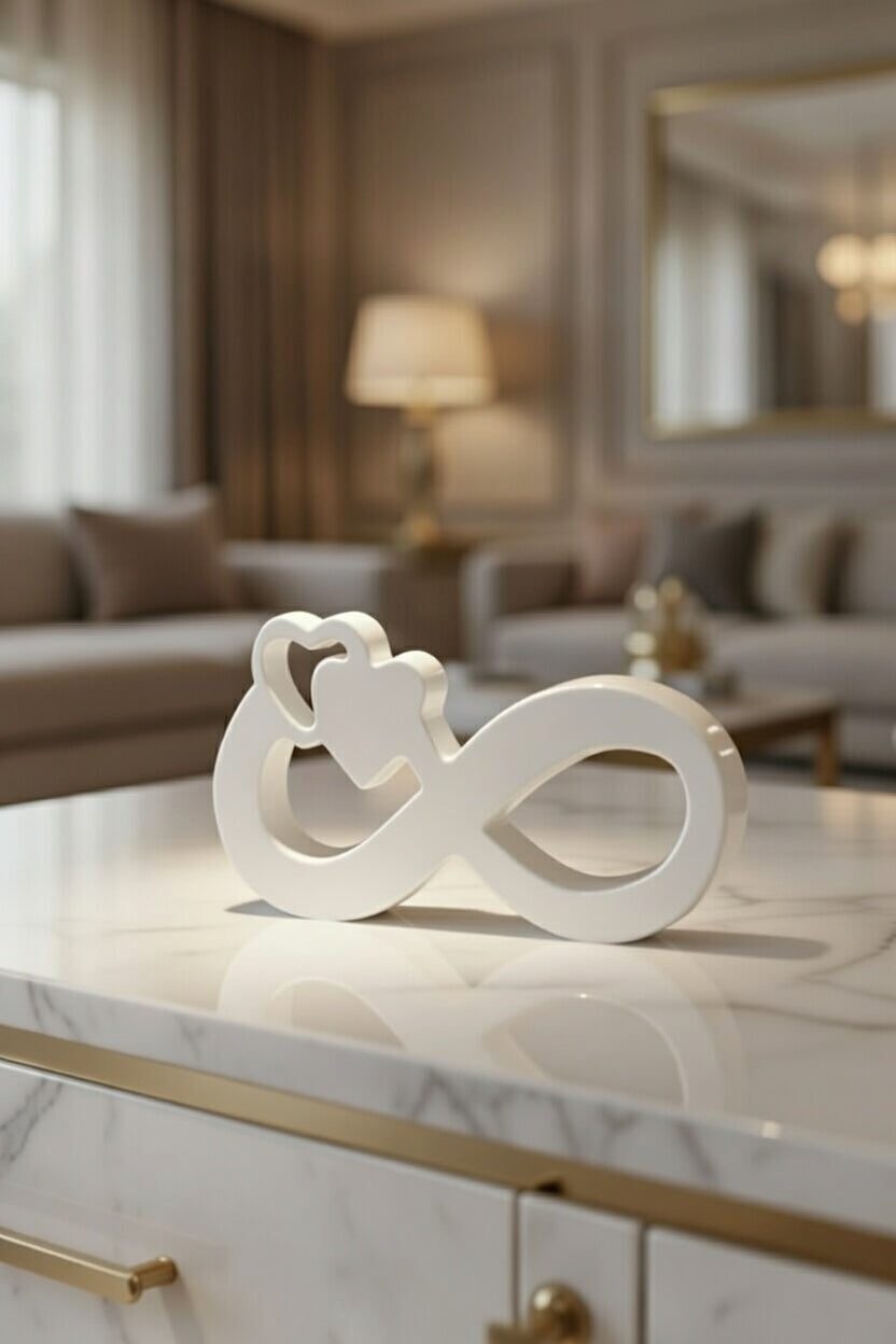 Safir Design Modern Kalp Figürlü Dekoratif Obje