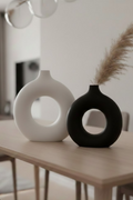 Safir Design Modern Donut Tasarım Vazo Seti 2li- Büyük & Orta Boy Pampas Bizden