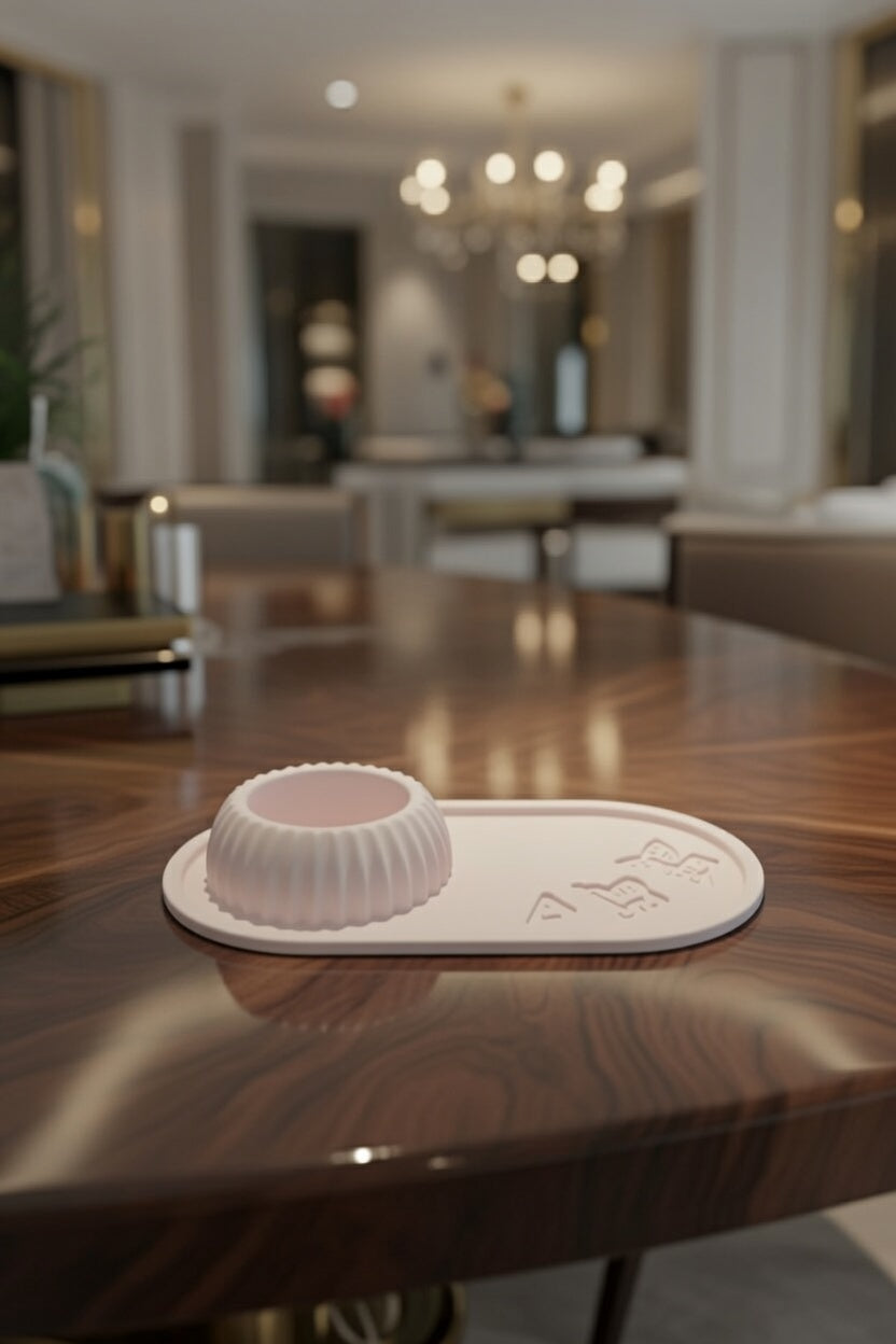 Safir Design Kelebekli Dekoratif Tepsi ve Kase Seti - Modern Takı ve Aksesuar Düzenleyici