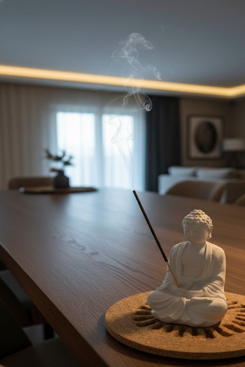 Safir Design Tütsülük ve Tütsü Seti Buddha Tütsülük | Zen Dekoratif Hediyelik Set