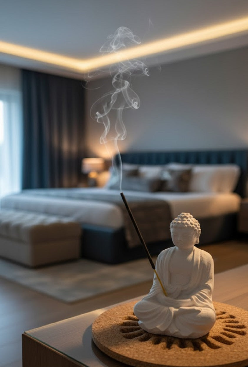 Safir Design Tütsülük ve Tütsü Seti Buddha Tütsülük | Zen Dekoratif Hediyelik Set