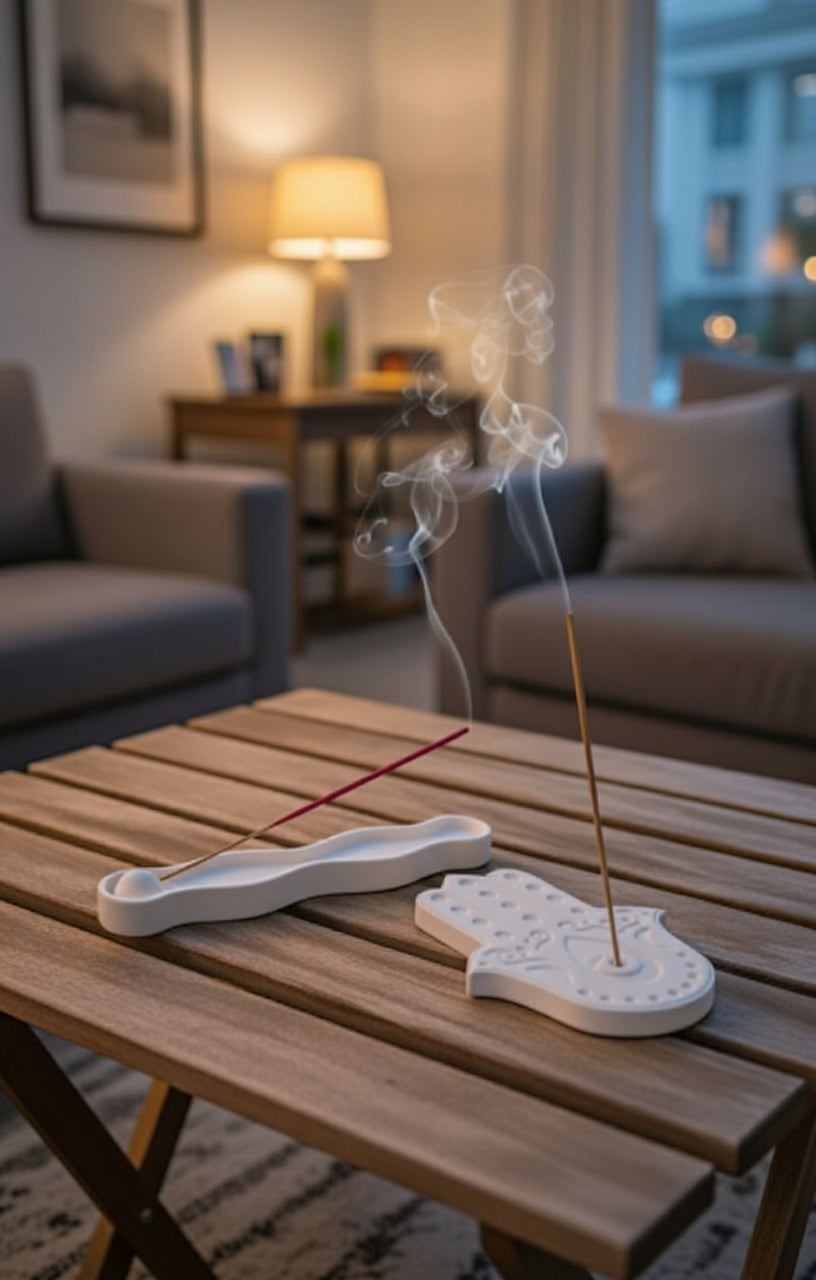 Safir Design 2li Tütsülük- Fatımanın Eli & Modern Çubuk Tütsülük-Özel Tütsü İle