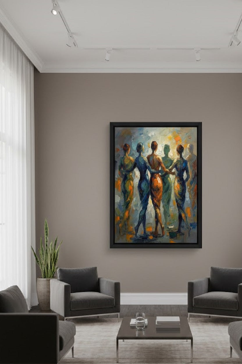 Safir Design Modern Figürler Temalı Şık Çerçeveli Tablo